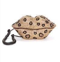 Leopard Bling Lips Phone